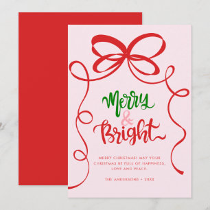 Weich handgezogener Rahmen aus Bauch Merry & Brigh Feiertagskarte