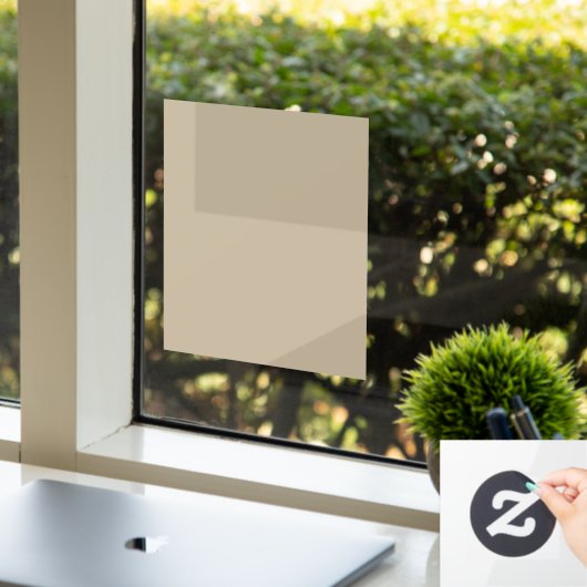 Weich hellbeige Hintergrund - Hochzeitsdesign Fensteraufkleber (Büro)