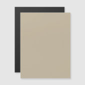 Weich hellbeige Hintergrund - Hochzeitsdesign Magneteinladung (Vorne/Hinten)