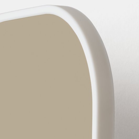 Weich hellbeige Hintergrund - Hochzeitsdesign Pickleball Schläger (Linke Seite)