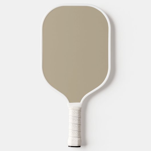 Weich hellbeige Hintergrund - Hochzeitsdesign Pickleball Schläger (Rückseite)