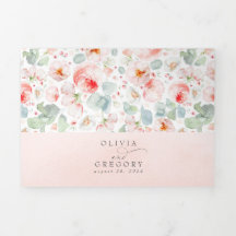 Weich hellrosa Aquarellfarben Blume Elegante Hochz