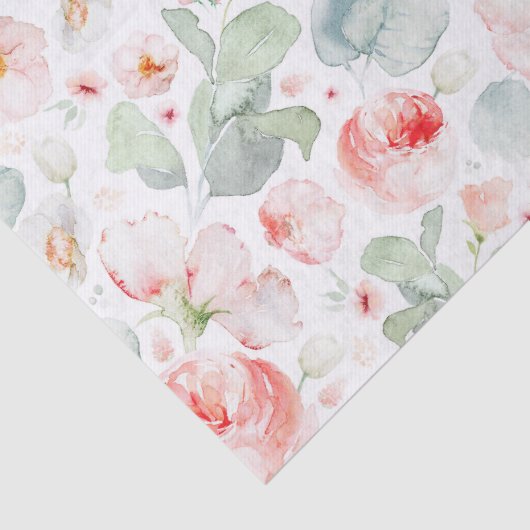 Weich hellrosa Blume Botanisch Seidenpapier (Detail)