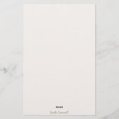 Weich, hellrosa Sage Creme Botanischer Blütenboden Briefpapier (Rückseite)