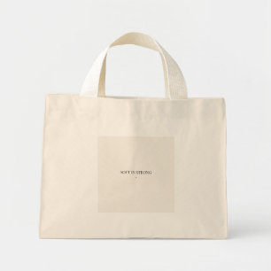 Weich ist stark Minimalistische Tote-Tasche – Neut Mini Stoffbeutel