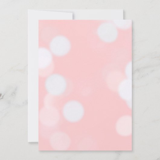 Weich Korallenrosa und Schwarz Elegante Hochzeit Einladung (Rückseite)