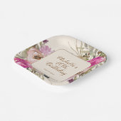 Weich Lila rosa Aquarellfarben Blüte 40. Geburtsta Pappteller (Gewinkelt)