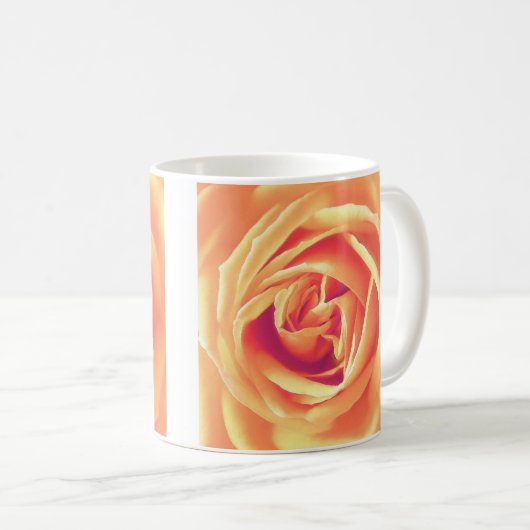 Weich orange Rose Kaffeetasse (VorderseiteRechts)