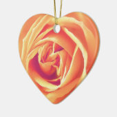 Weich orange Rose Keramikornament (Links)
