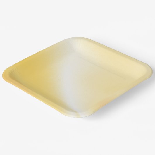 Weich orangefarbene Papierplatte Pappteller (Gewinkelt)