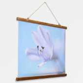 Weich Pastel Blau Lila Blume Wandteppich Mit Holzrahmen (Gewinkelt)