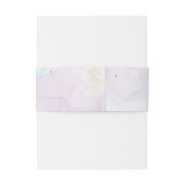Weich Pastel Blau, Lilac und Gold Alkohol Tinte Einladungsbanderole (Rückseitenbeispiel)