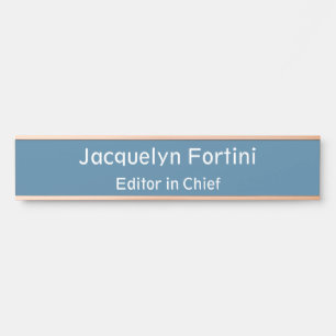 Weich Pastel Blau Schlicht Elegant Modernes Minima Türschild