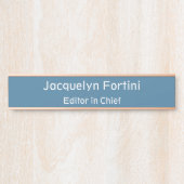 Weich Pastel Blau Schlicht Elegant Modernes Minima Türschild (Vorderseite )