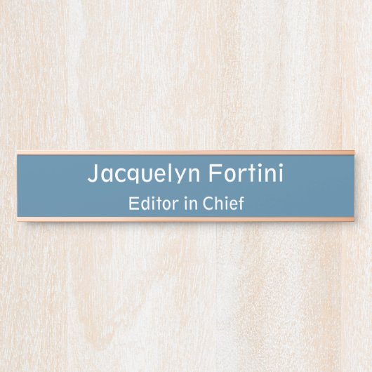 Weich Pastel Blau Schlicht Elegant Modernes Minima Türschild (Vorderseite )