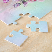 Weich Pastel Einhorn mit Rose Puzzle (Seite)