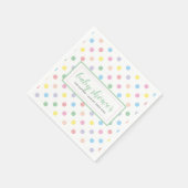 Weich Pastel Polka Dots Babyduschpapier Serviette (Ecke)