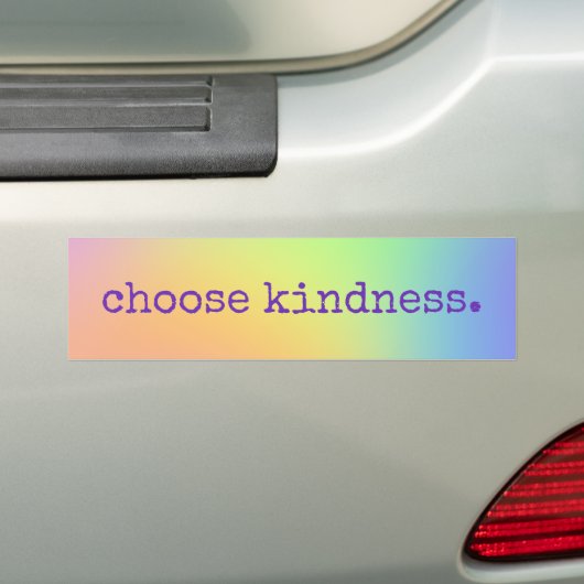 Weich Pastel Rainbow Gradient "Choose Kindness" Autoaufkleber (Auf Auto)