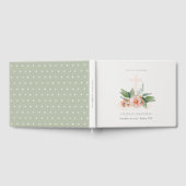 Weich Pastel Rose Blumenkreuz Taufe Gästebuch (Voll)