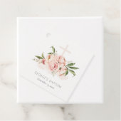 Weich Pastel Rose Blumenkreuz Taufe Geschenkanhänger (Beispiel)