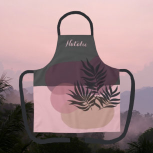 Weich Pastell Abstrakt Pink & Grau Tropische Schür Schürze