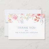 Weich Pastell Bloom Brautparty Dankeskarte (Vorderseite)