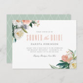 Weich Pastell Brautparty Einladungspostkarte (Vorne/Hinten)