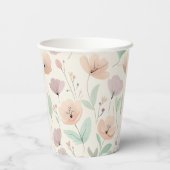 Weich Pastell Floral Paper Cup Pappbecher (Rückseite)