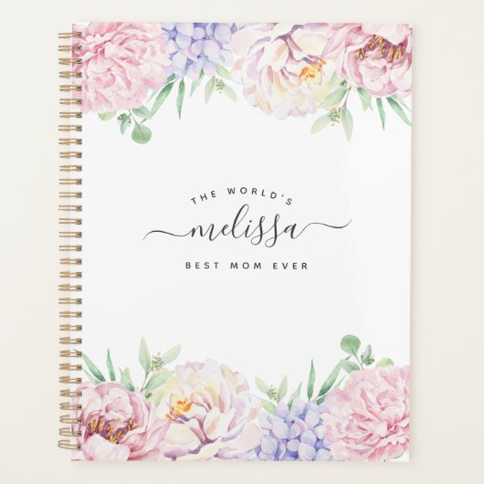 Weich Pastell floral | Weltbeste Mama-Planer aller Planer (Vorderseite)