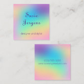 Weich Pastell Gradient Quadratische Visitenkarte (Vorne/Hinten)