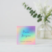 Weich Pastell Gradient Quadratische Visitenkarte (Stehend Vorderseite)