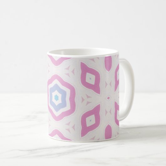 Weich Pastell Kaleidoskop Keramik Tasse (VorderseiteRechts)