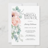 Weich Pastell Pink Boho Brautparty Einladung (Vorderseite)