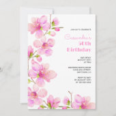 Weich Pastell Pink Cherry Blossom Sakura Geburtsta Einladung (Vorderseite)