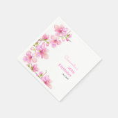 Weich Pastell Pink Cherry Blossom Sakura Geburtsta Serviette (Ecke)