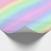 Weich Pastell Rainbow Ästhetische Farbstreifen Geschenkpapier (Ecke)