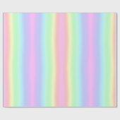 Weich Pastell Rainbow Ästhetische Farbstreifen Geschenkpapier (Flach)