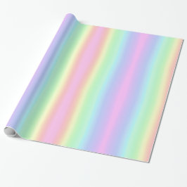 Weich Pastell Rainbow Ästhetische Farbstreifen Geschenkpapier