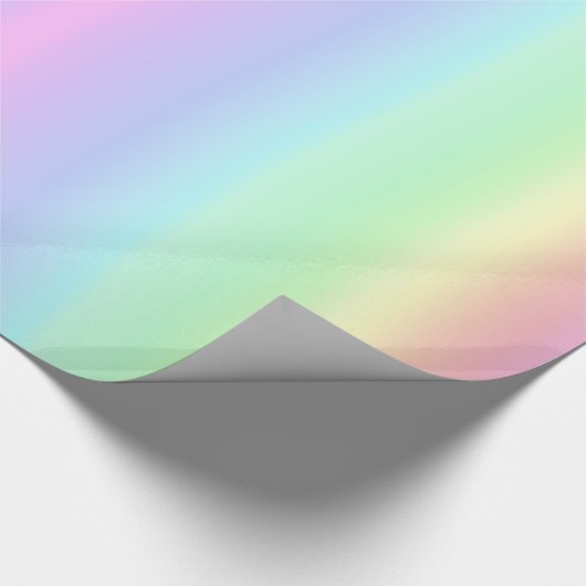 Weich Pastell Rainbow Ästhetische Strahlung Geschenkpapier (Ecke)