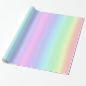 Weich Pastell Rainbow Ästhetische Strahlung Geschenkpapier (Ungerollt)