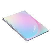 Weich Pastell Rainbow Gradient Form Foto Notizblock (Rechte Seite)