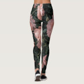 Weich Pastell Rosa Garten Leggings (Rückseite)