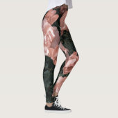 Weich Pastell Rosa Garten Leggings (Rechts)
