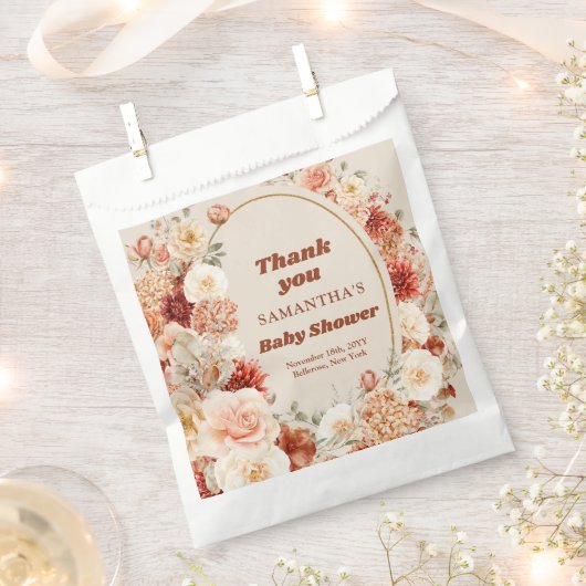 Weich pastellfarbene Bouquet Herbstgebäck Blume Ba Geschenktütchen (Ausgeschnitten)