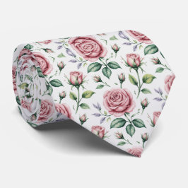 Weich pastellfarbene Rose Krawatte