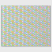 Weich pastellfarbene Schnuller-Quadrate für Babydu Geschenkpapier (Flach)