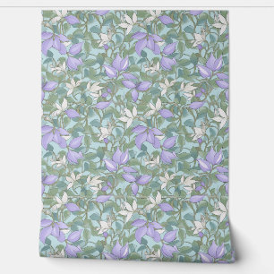 Weich pastellfarbene violette Blumen und schlaue g Tapete