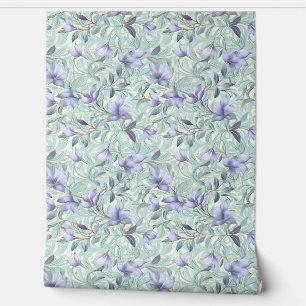 Weich pastellfarbene violette Blumen und schlaue g Tapete