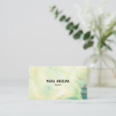 Weich pastellfarbenes Grün abstrakt Visitenkarte (Stehend Vorderseite)