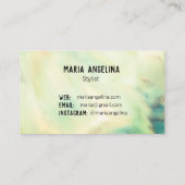 Weich pastellfarbenes Grün abstrakt Visitenkarte (Rückseite)